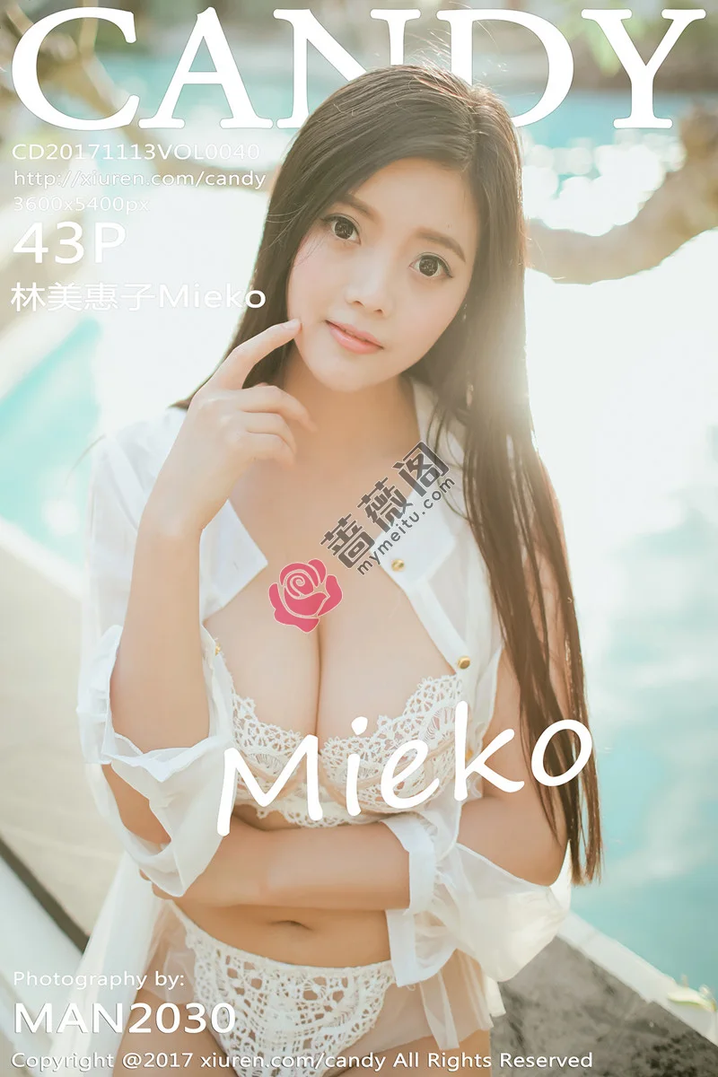 [Candy网红馆] Vol.040_嫩模林美惠子Mieko巴厘岛旅拍泳池边性感比基尼完美写真-蔷薇阁