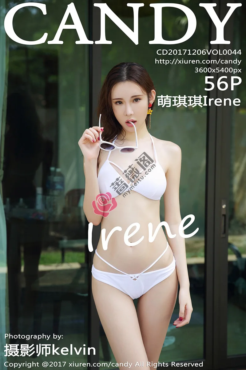[Candy网红馆] Vol.044 嫩模萌琪琪Irene沙巴旅拍性感白色比基尼妩媚诱惑写真-蔷薇阁