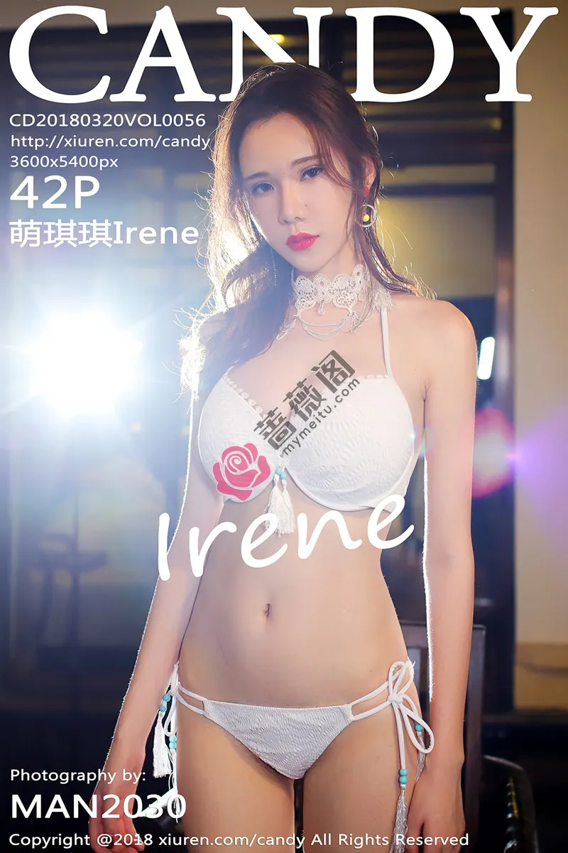 [Candy网红馆] Vol.056 女神萌琪琪Irene沙巴旅拍肉色吊带丝袜秀翘臀诱惑写真-蔷薇阁