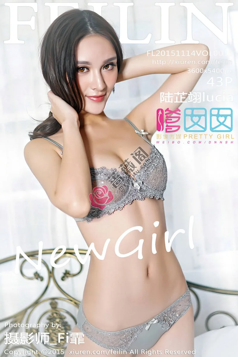 [FeiLin嗲囡囡] Vol.015 新人嫩模陸芷翊lucia灰色性感内衣豪乳诱惑写真-蔷薇阁