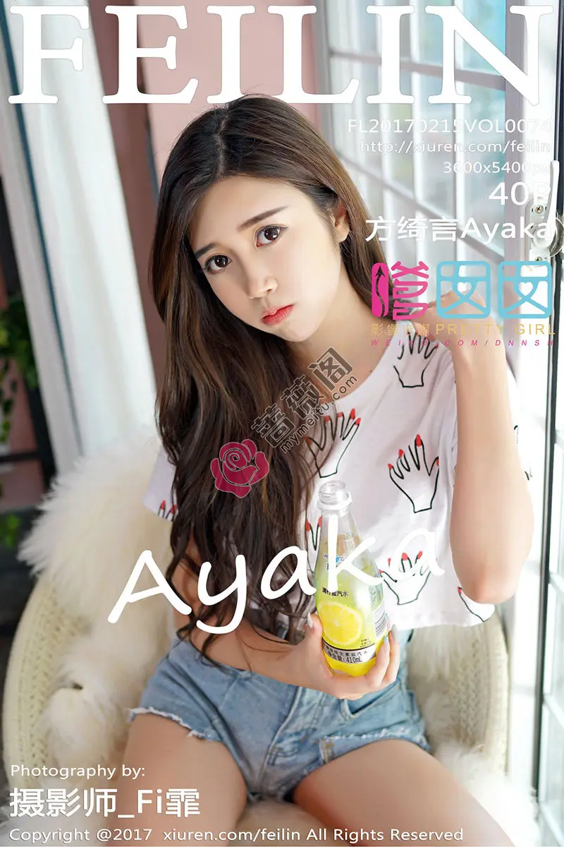 [FeiLin嗲囡囡] Vol.074 人气嫩模方绮言Ayaka居家私房牛仔热裤秀完美身材写真-蔷薇阁