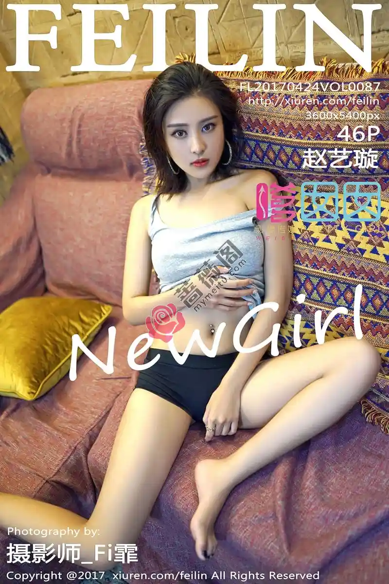 [FeiLin嗲囡囡] Vol.087 嫩模赵艺璇居家热裤紧身背心秀性感马甲线妩媚迷人写真-蔷薇阁