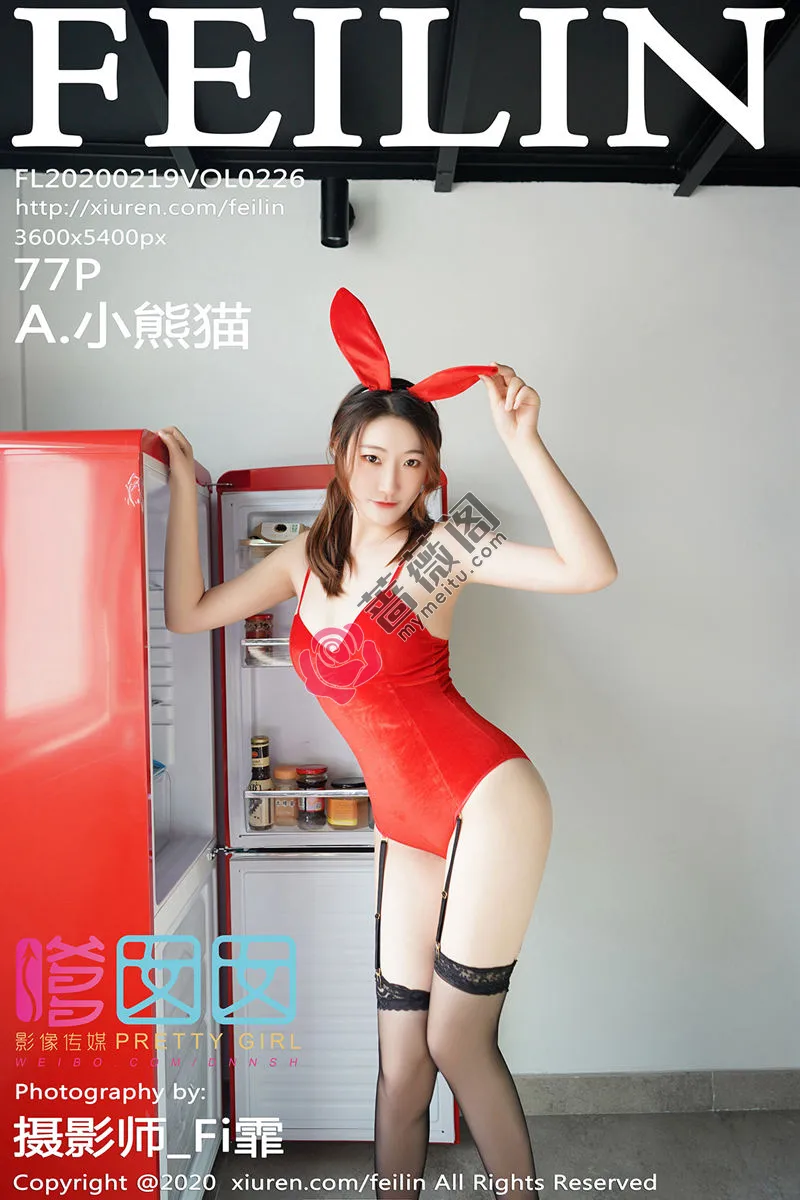[FeiLin嗲囡囡] Vol.226 嫩模A.小熊猫私房红色兔女郎配吊带黑丝秀完美身材诱惑写真-蔷薇阁