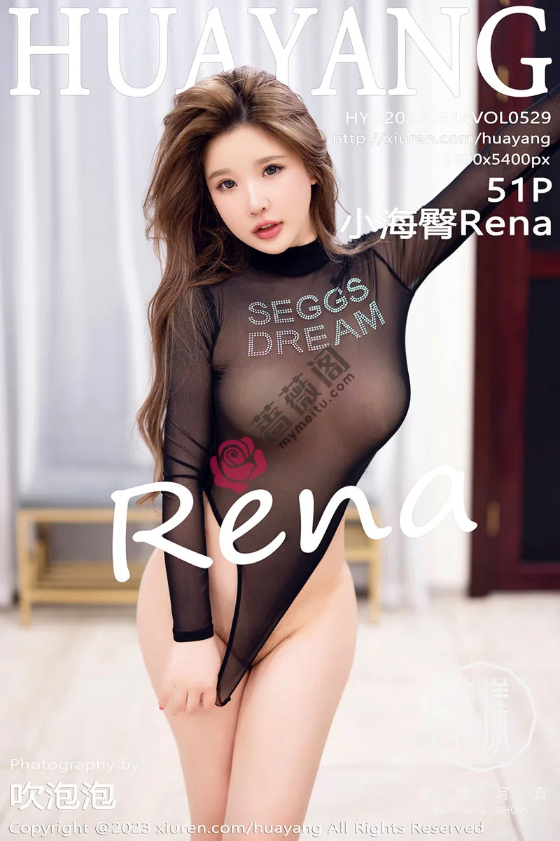 [HuaYang花漾] Vol.529 模特小海臀Rena性感黑色轻透薄纱高叉服饰秀浑圆翘臀诱惑写真-蔷薇阁