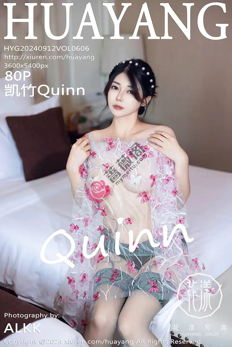 [HuaYang花漾] Vol.606 模特凯竹Quinn私房性感浅色丝袜+开档红丝袜秀丰腴身姿诱惑写真-蔷薇阁