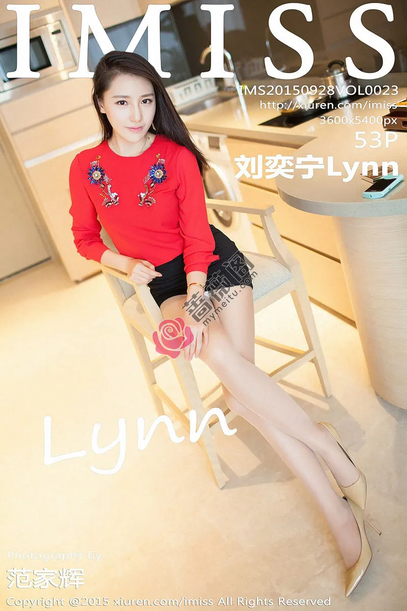 [IMiss爱蜜社] Vol.023 嫩模刘奕宁Lynn居家OL装扮肉色丝袜修长美腿性感写真-蔷薇阁