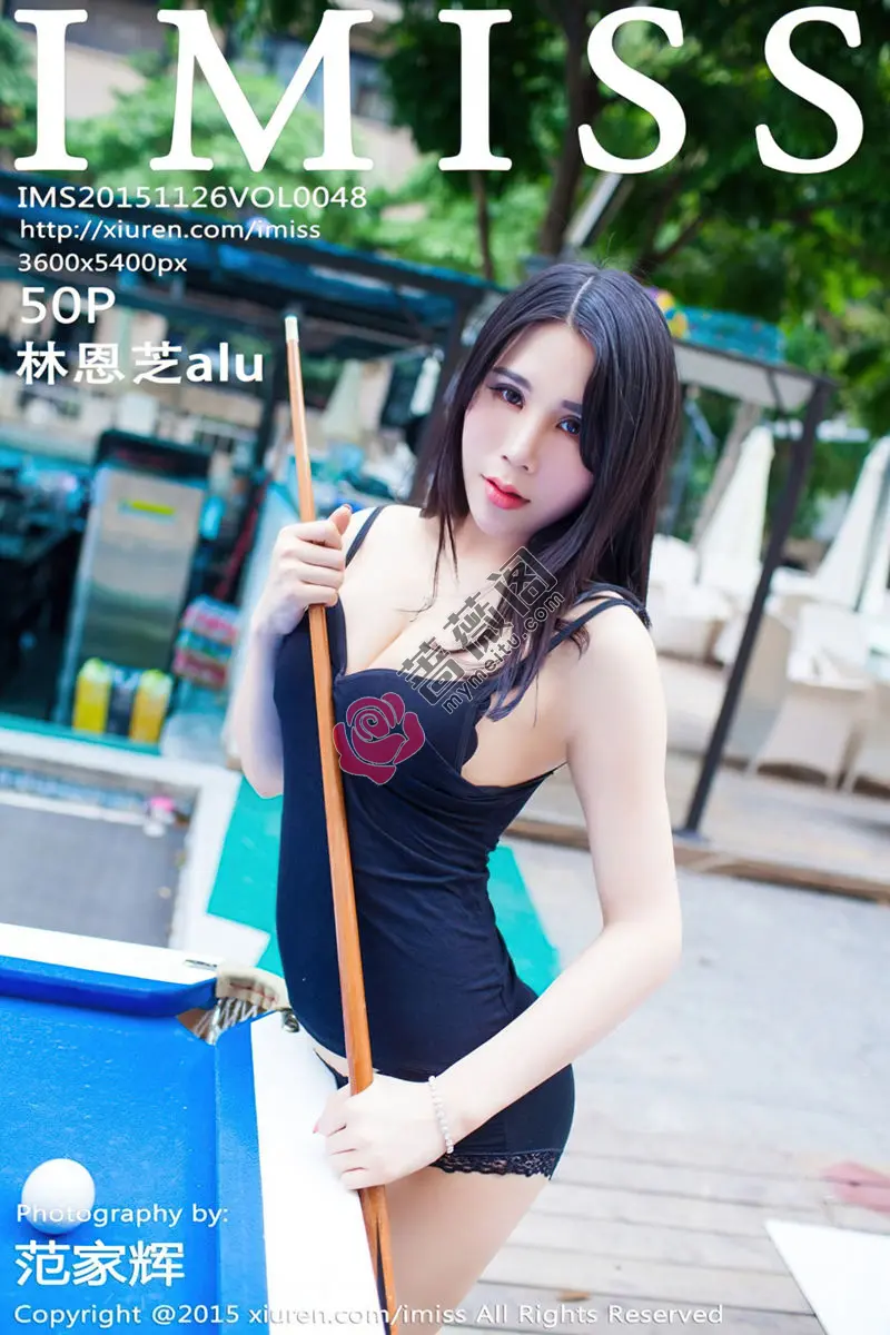 [IMiss爱蜜社] Vol.048 嫩模林恩芝黑色蕾丝内裤秀美臀性感内衣迷人美胸写真-蔷薇阁