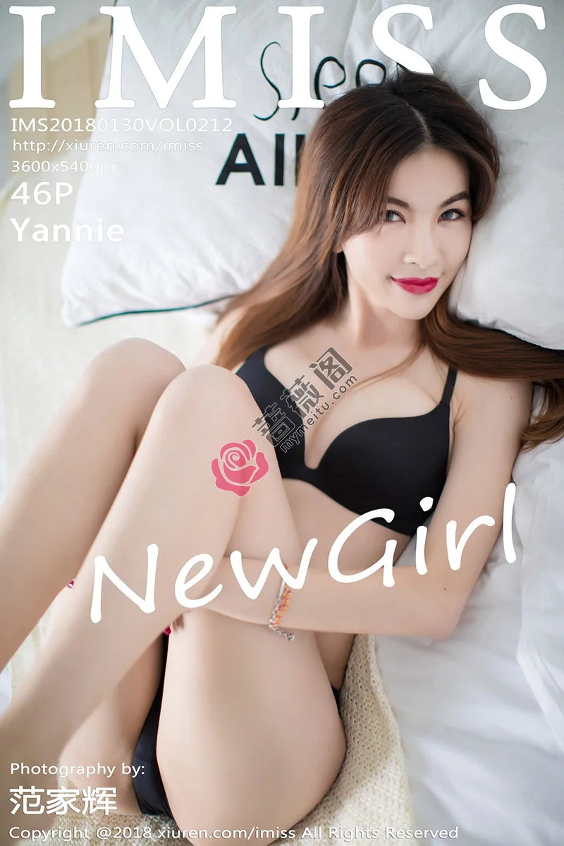 [IMiss爱蜜社] Vol.212 嫩模Yannie性感牛仔短裤半脱秀黑色蕾丝内裤透视诱惑写真 - 蔷薇阁-蔷薇阁