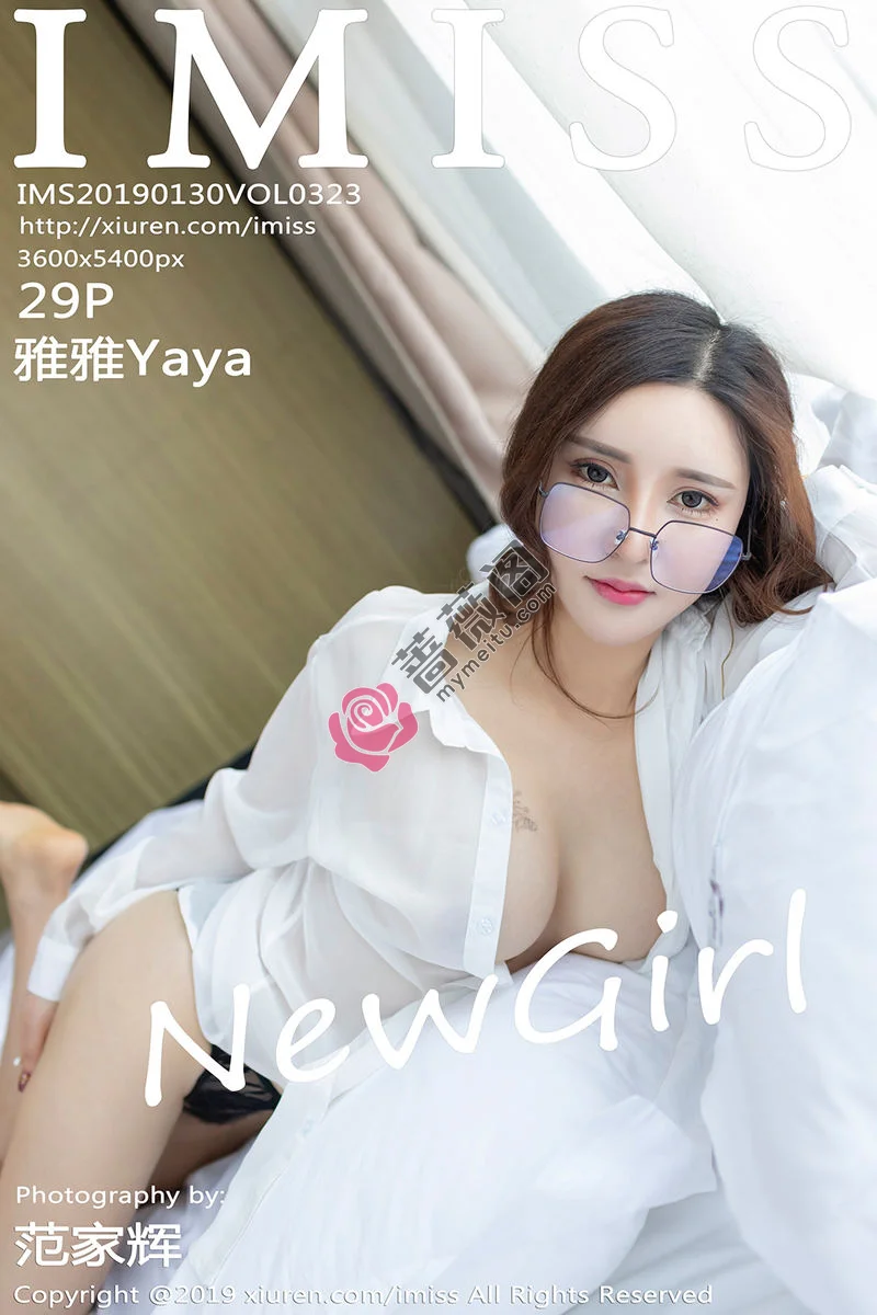 [IMiss爱蜜社] Vol.323 嫩模雅雅Yaya私房薄纱衬衣秀黑色蕾丝内衣露豪乳诱惑写真 - 蔷薇阁-蔷薇阁