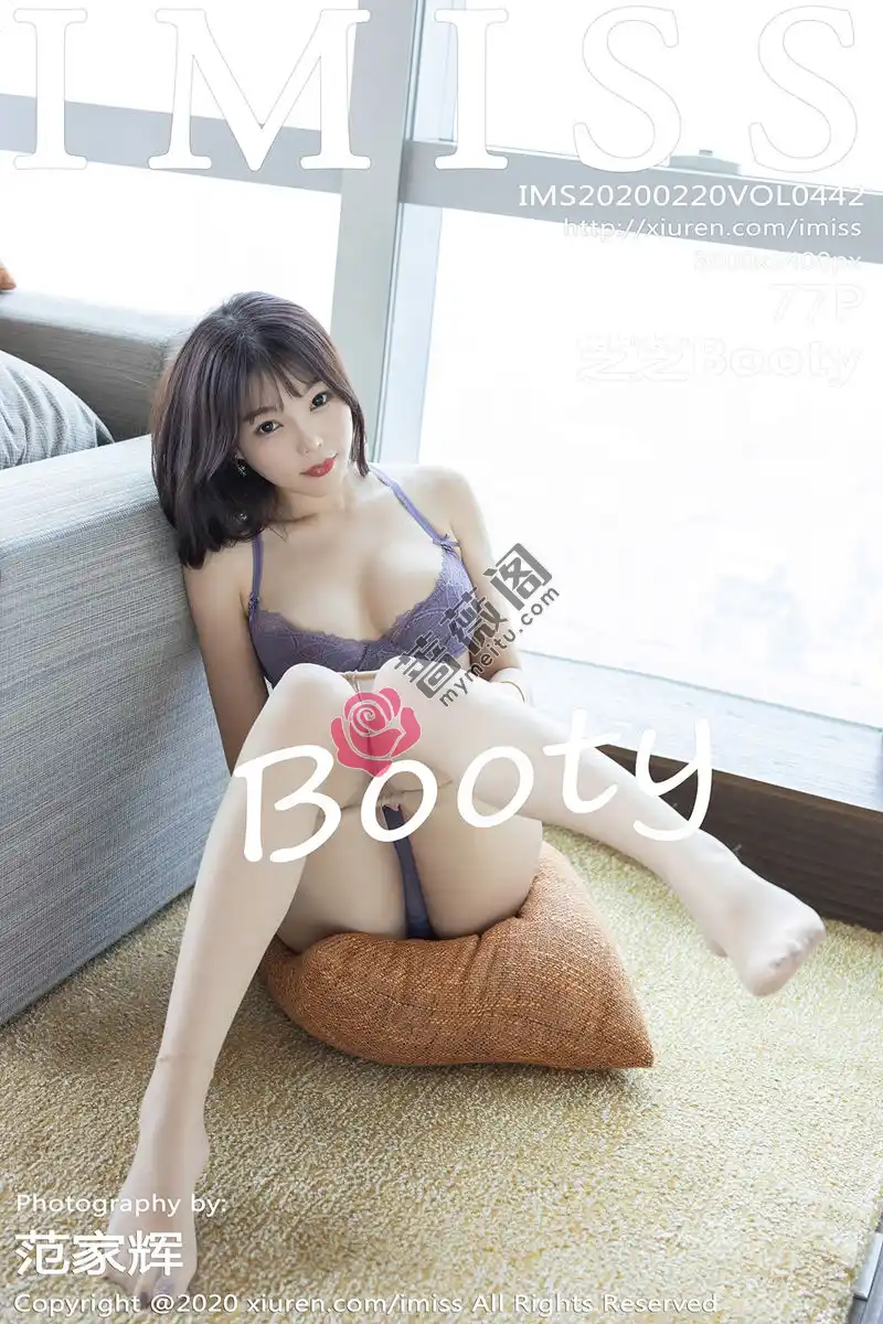 [IMiss爱蜜社] Vol.442 女神芝芝Booty私房镂空内衣配肉丝裤袜秀翘臀美腿诱人写真 - 蔷薇阁-蔷薇阁