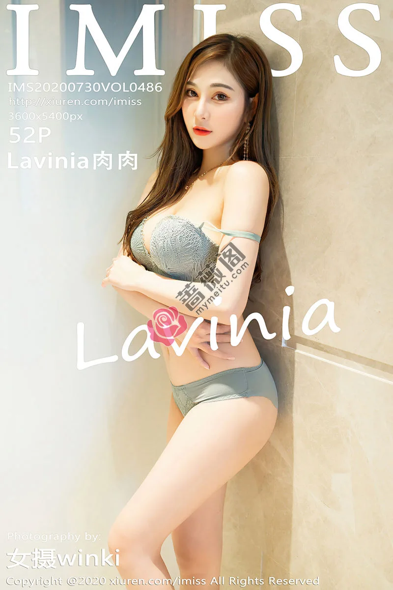 [IMiss爱蜜社] Vol.486 女神Lavinia肉私房脱低胸吊裙露性感内衣秀完美身材诱惑写真 - 蔷薇阁-蔷薇阁