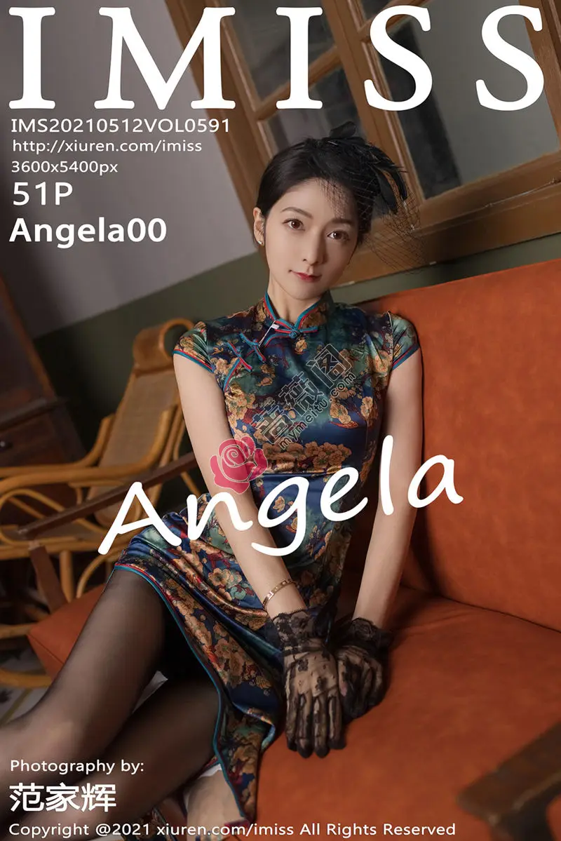 [IMiss爱蜜社] Vol.591 女神Angela00私房脱古韵旗袍露蕾丝内衣秀完美身材诱惑写真-蔷薇阁