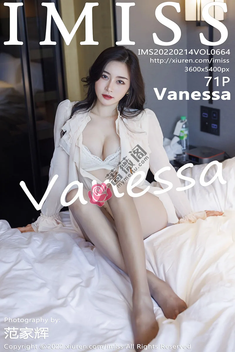 [IMiss爱蜜社] Vol.664 气质美女Vanessa脱典雅白色服饰露蕾丝内衣原色丝袜诱惑写真-蔷薇阁