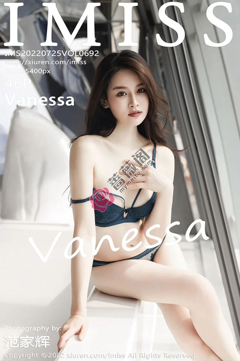 [IMiss爱蜜社] Vol.692 气质美女Vanessa私房脱收身连衣裙露性感蕾丝内衣完美诱惑写真-蔷薇阁