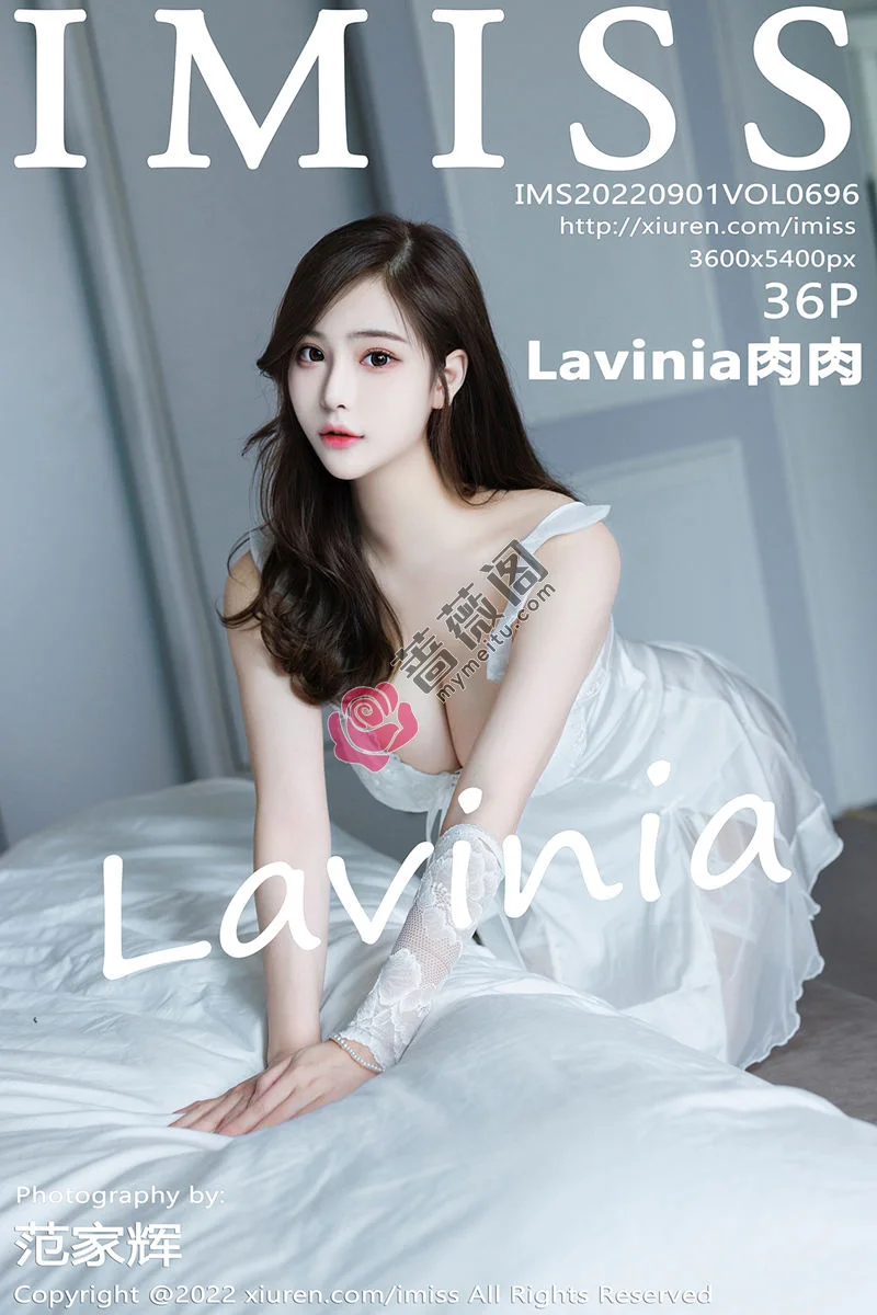 [IMiss爱蜜社] Vol.696 气质女神Lavinia肉性感白色睡裙配白色丝袜秀凹凸身材诱惑写真-蔷薇阁
