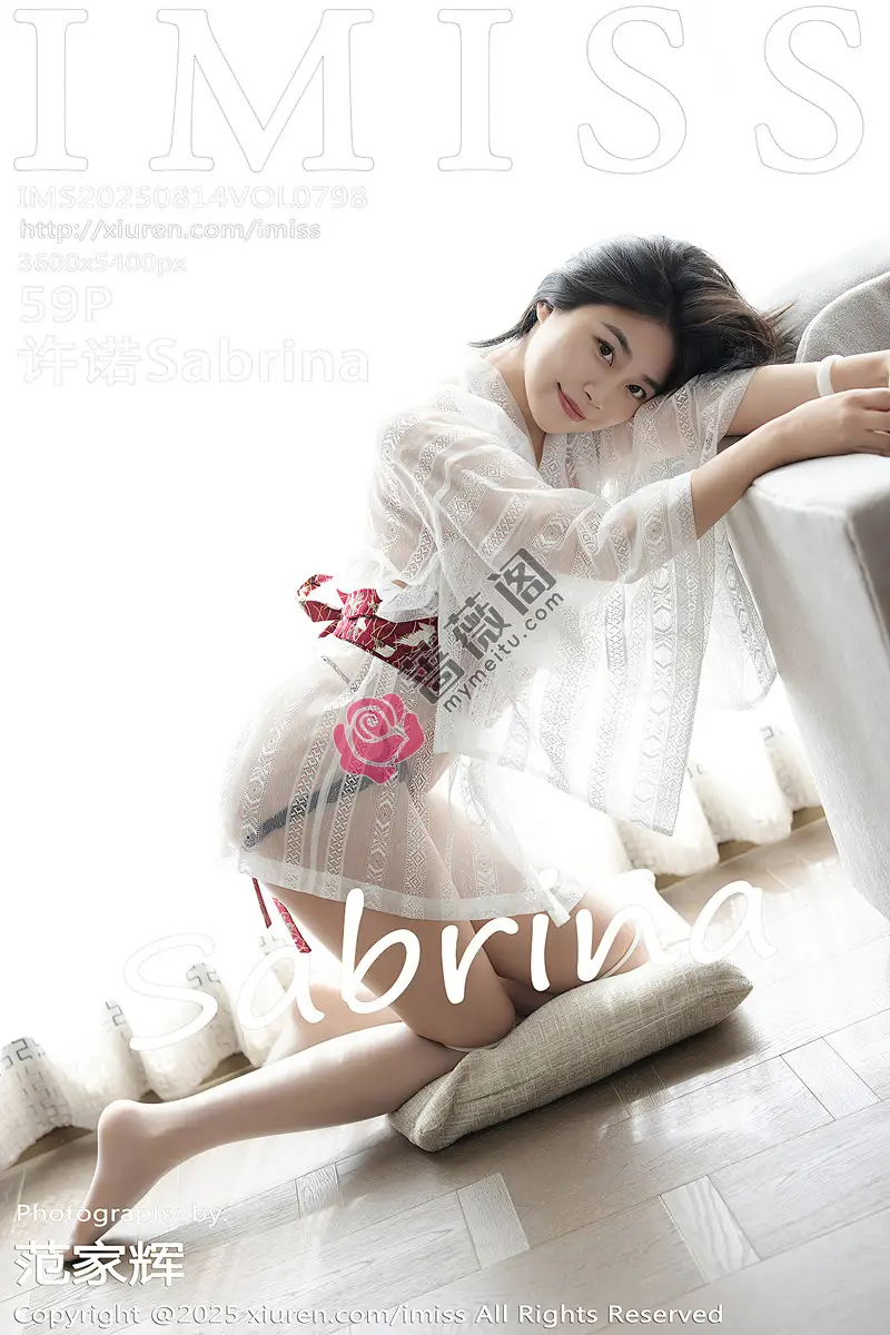 [IMiss爱蜜社] Vol.798 女神许诺Sabrina性感轻透上衣配白色丝袜秀完美身材诱惑写真-蔷薇阁