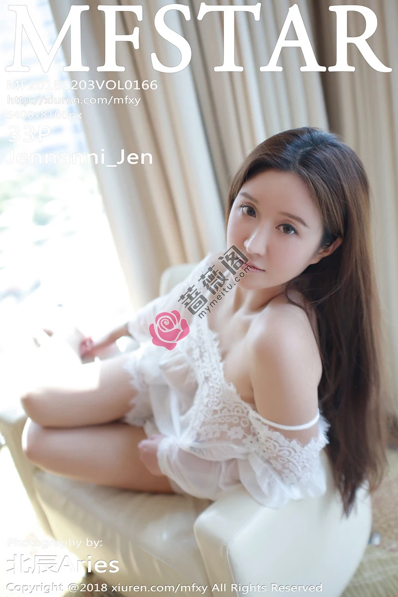 [MFStar模范学院] Vol.166 运动达人Jennanni_Jen白色蕾丝薄纱睡衣透视诱惑写真-蔷薇阁