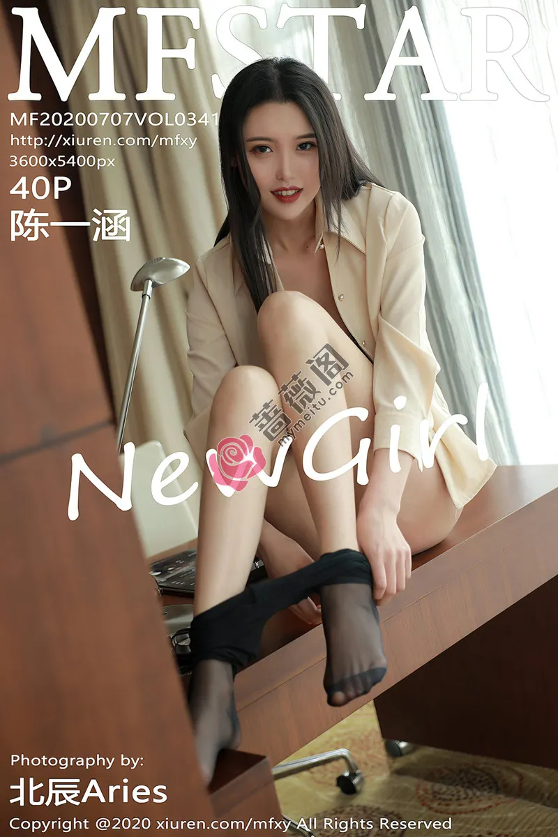 [MFStar模范学院] Vol.341 嫩模陈一涵居家白衬衣配黑短裙无内黑丝裤袜撩人诱惑写真-蔷薇阁