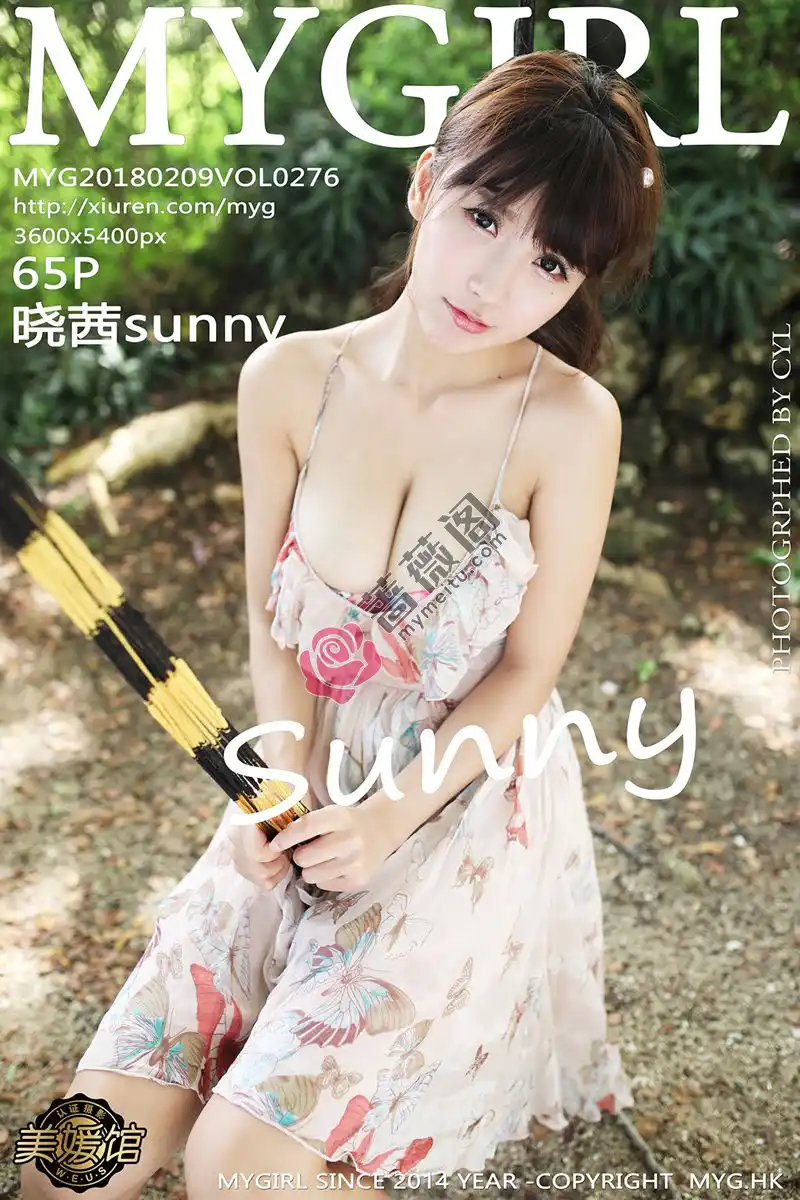 [MyGirl美媛馆] Vol.276 嫩模晓茜sunny性感吊带花裙+泳池比基尼秀傲人豪乳诱惑写真-蔷薇阁