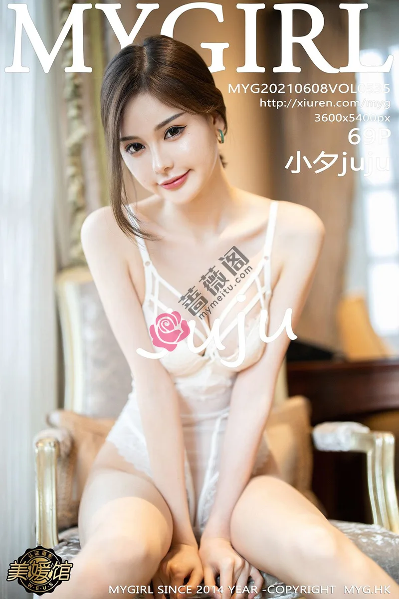 [MyGirl美媛馆] Vol.535 嫩模小夕juju私房半脱露白色连体情趣内衣秀火辣身材诱惑写真-蔷薇阁