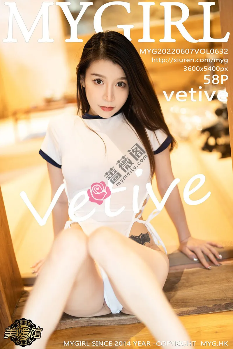 [MyGirl美媛馆] Vol.632 模特Vetive私房性感白色轻透连体衣半脱秀翘臀美腿诱惑写真-蔷薇阁