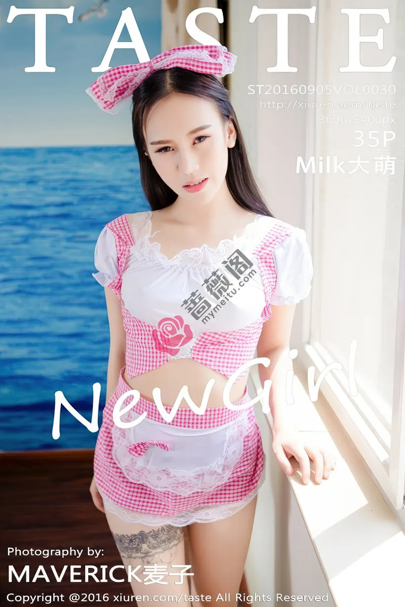 [Taste顽味生活] Vol.030 嫩模Milk大萌丁字裤情趣内衣美臀屁沟撩人诱惑写真-蔷薇阁