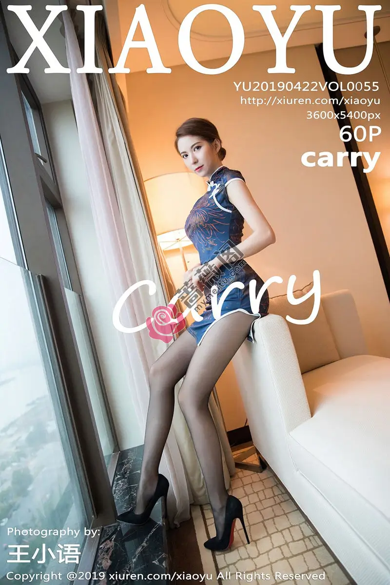 [XiaoYu语画界] VOL.055 女神Carry私房韵味旗袍配黑丝裤袜秀完美身材诱惑写真-蔷薇阁