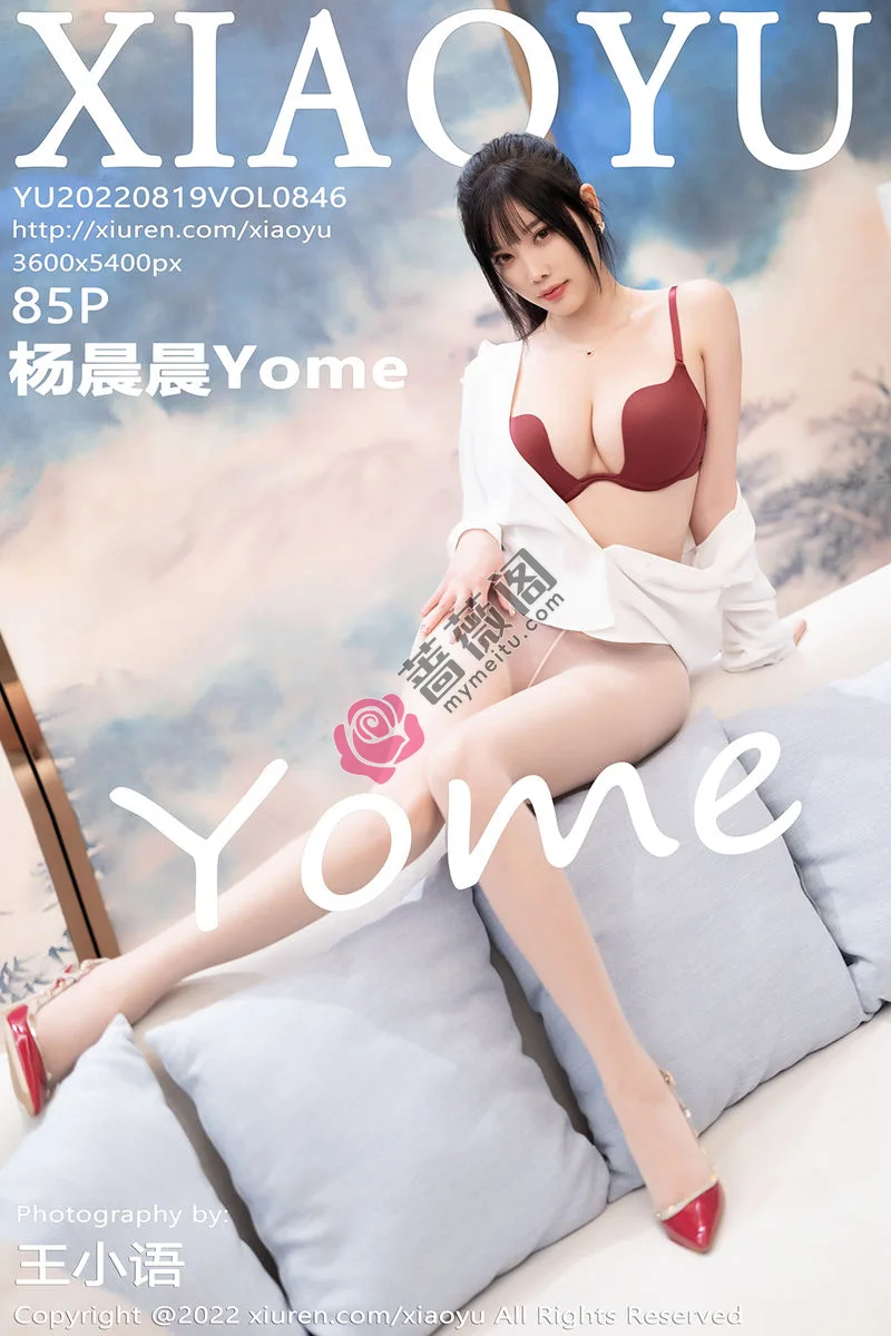 [XiaoYu语画界] Vol.846 女神杨晨晨Yome性感白T配牛仔裤露红色内衣超薄肉丝诱惑写真 - 蔷薇阁-蔷薇阁
