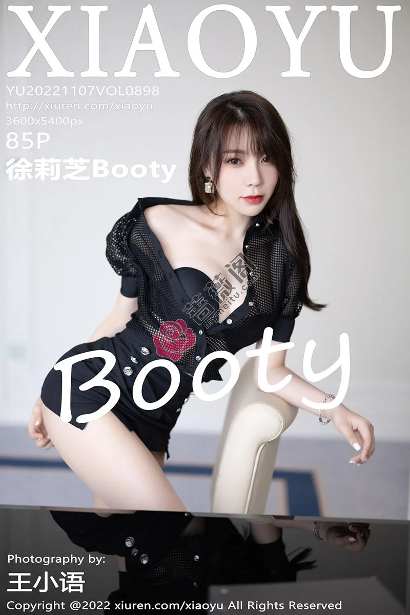 [XiaoYu语画界] Vol.898 女神徐莉芝Booty黑色轻透上衣配黑短裙露性感黑色内衣诱惑写真-蔷薇阁