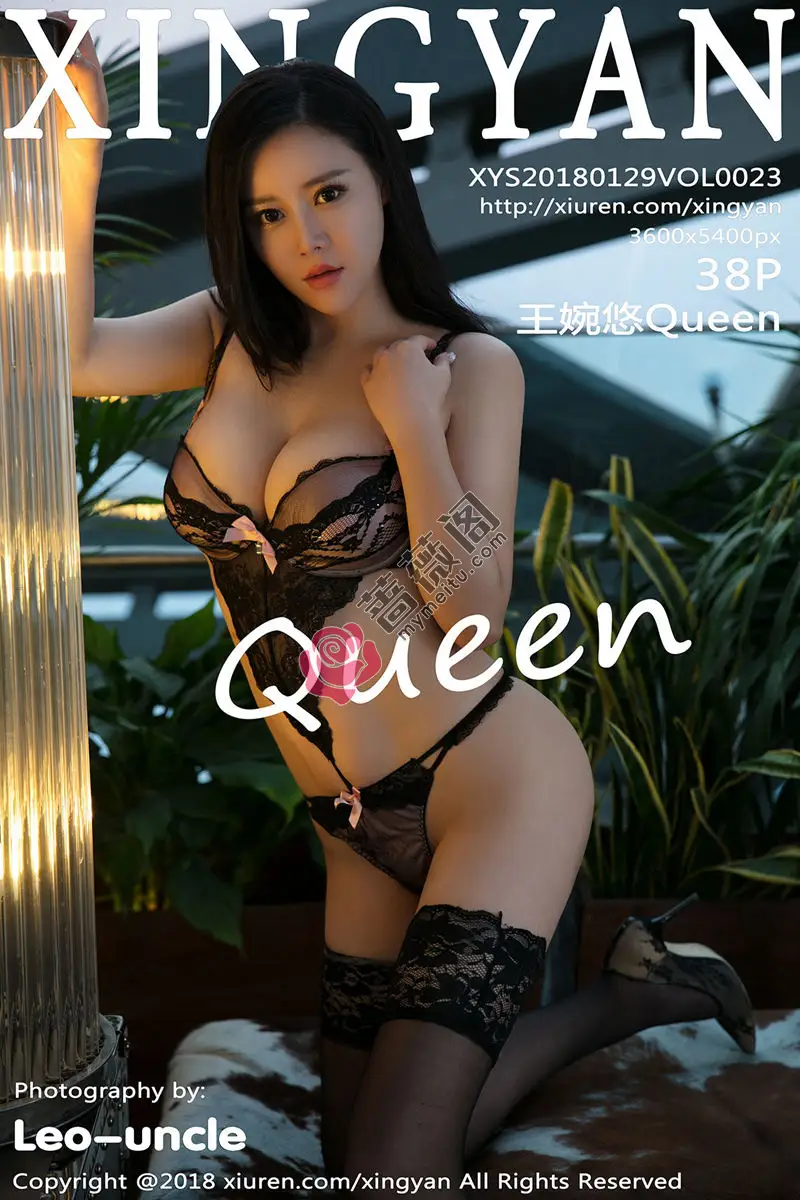 [XingYan星颜社] Vol.023 嫩模王婉悠Queen开胸超透连体衣秀豪乳胶带遮点诱惑写真-蔷薇阁