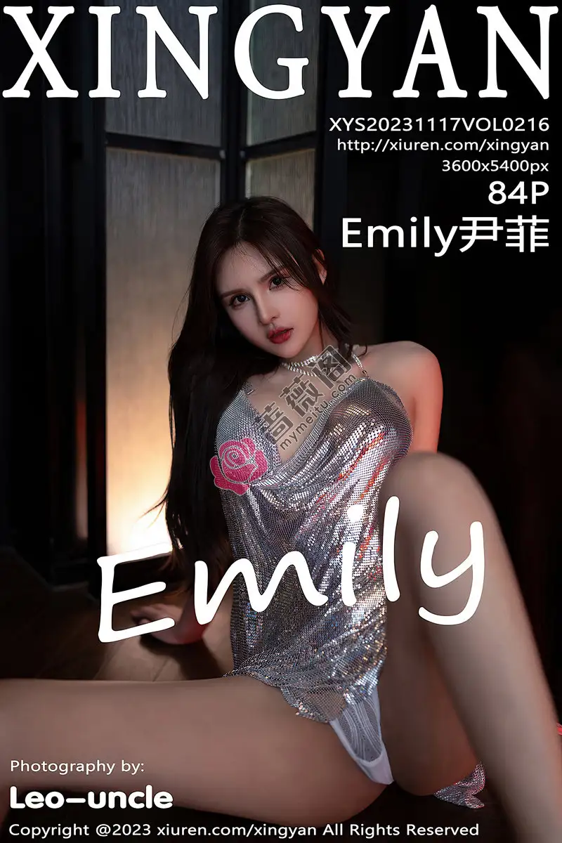 [XingYan星颜社] VOL.216 女神Emily尹菲性感银白色露背吊带短裙秀翘臀美腿迷人诱惑写真-蔷薇阁