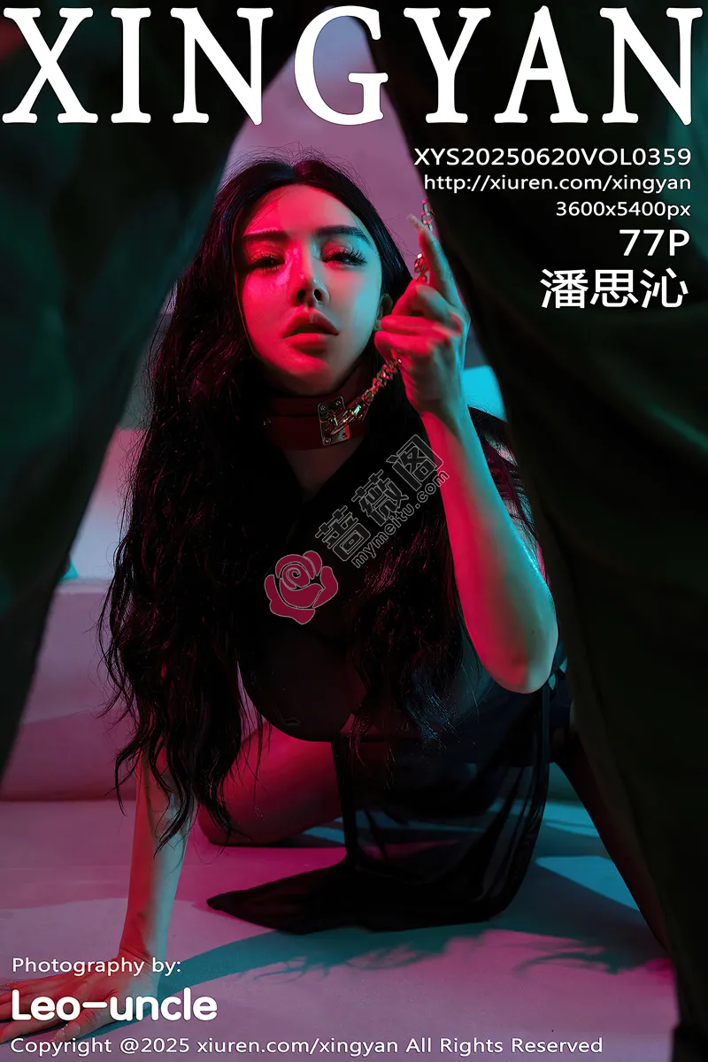 [XingYan星颜社] Vol.359 模特潘思沁性感黑色情趣内衣配超薄黑丝秀巨乳肥臀惹火诱惑写真-蔷薇阁