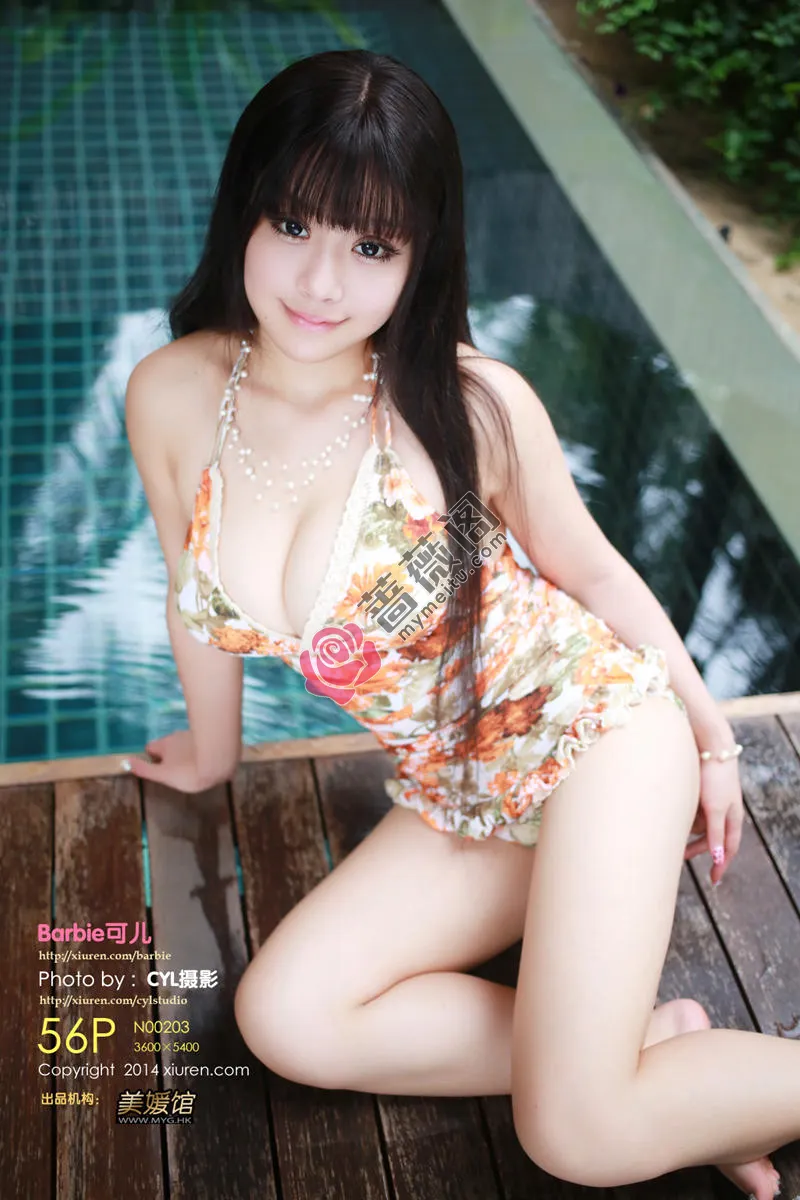 [XiuRen秀人网] No.203 萌妹子Barbie可儿泰国旅拍丰满美胸性感迷人写真-蔷薇阁