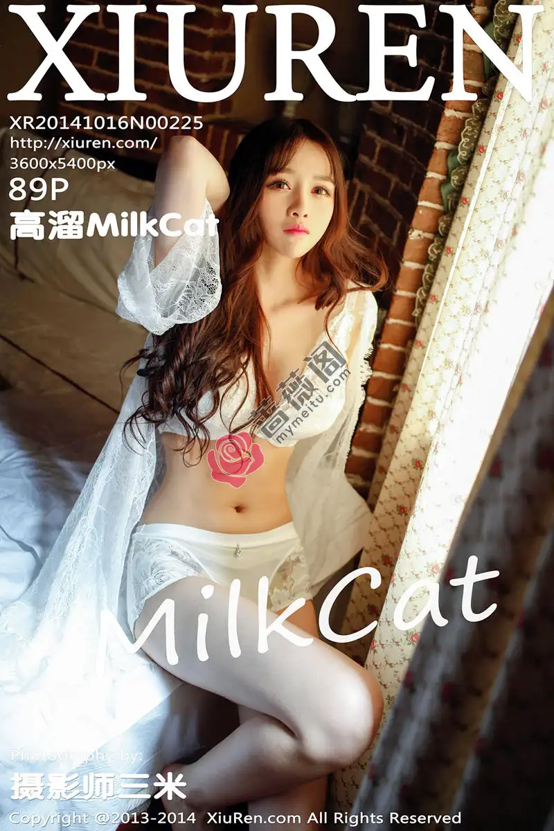 [XiuRen秀人网] No.225 白嫩美少妇高溜MilkCat居家私房内衣完美身材性感写真-蔷薇阁