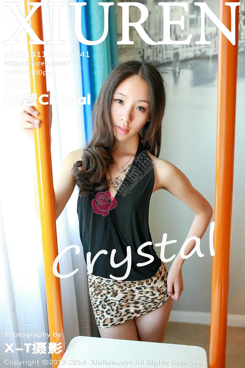 [XiuRen秀人网] No.241 嫩模梓萱Crystal豹纹内裤下红色丁字裤完美诱惑写真-蔷薇阁