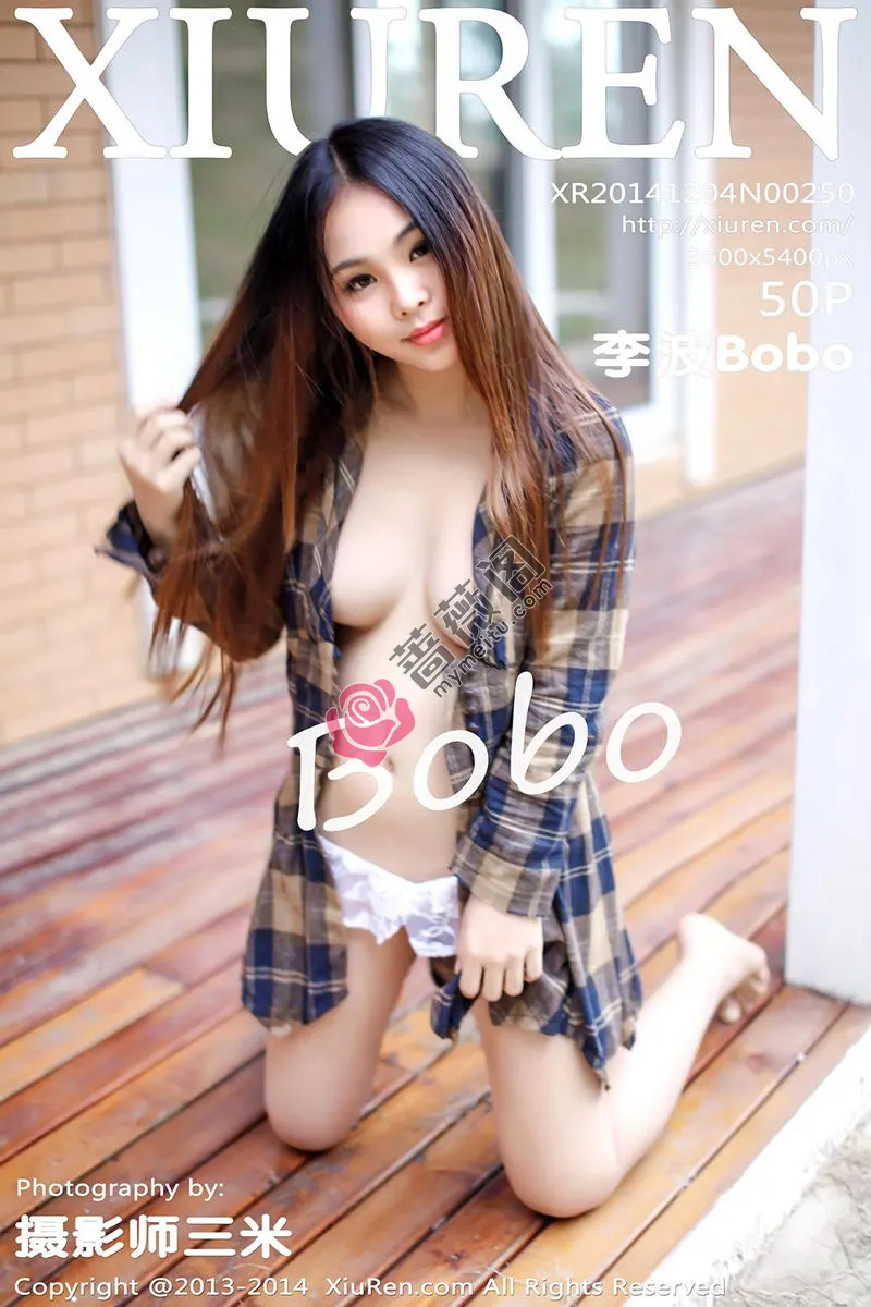 [XiuRen秀人网] No.250 美女嫩模李波Bobo性感蕾丝内裤真空上身秀豪乳诱惑写真-蔷薇阁