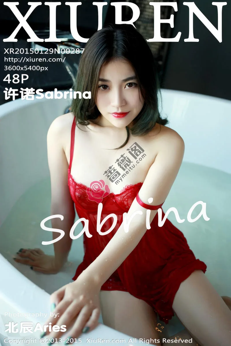 [XiuRen秀人网] No.287 秀人嫩模许诺Sabrina花色睡裙居家床上迷人性感写真-蔷薇阁