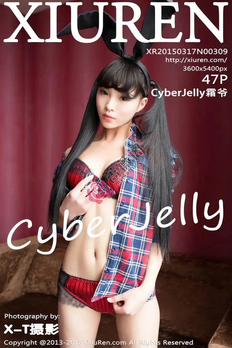 [XiuRen秀人网] No.309 内地嫩模CyberJelly霜爷黑色兔女郎性感内衣写真-蔷薇阁