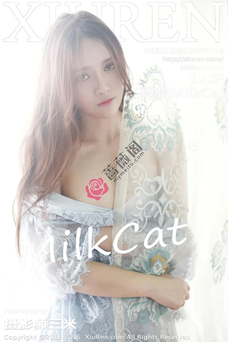 [XiuRen秀人网] No.376 嫩模高溜MilkCat清新白嫩连身裙+性感爆乳装写真-蔷薇阁