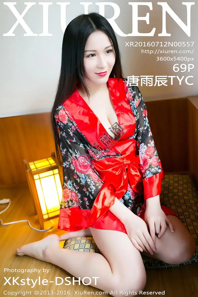 [XiuRen秀人网] No.557 嫩模唐雨辰TYC珠海御温泉旅拍红色薄纱睡衣秀白嫩美腿写真-蔷薇阁