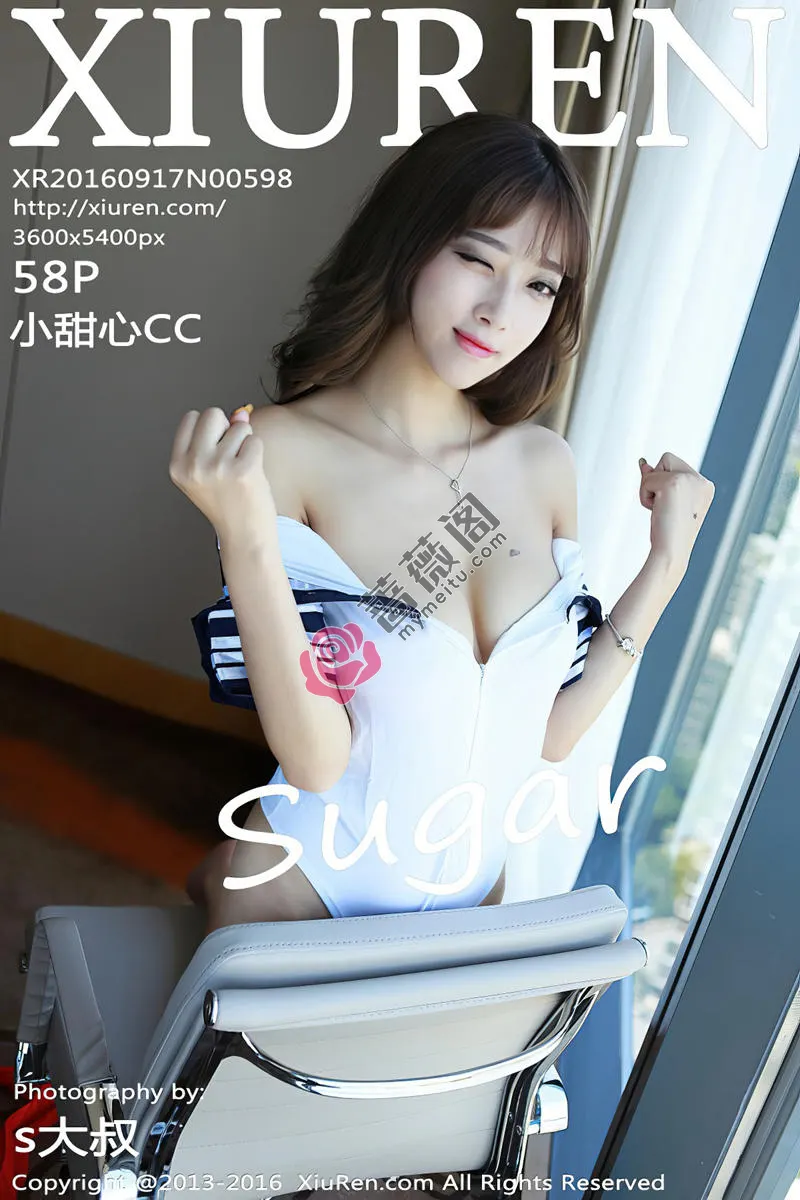 [XiuRen秀人网] No.598 嫩模sugar小甜心CC女警制服半脱内裤秀美臀屁沟撩人诱惑写真 - 蔷薇阁-蔷薇阁