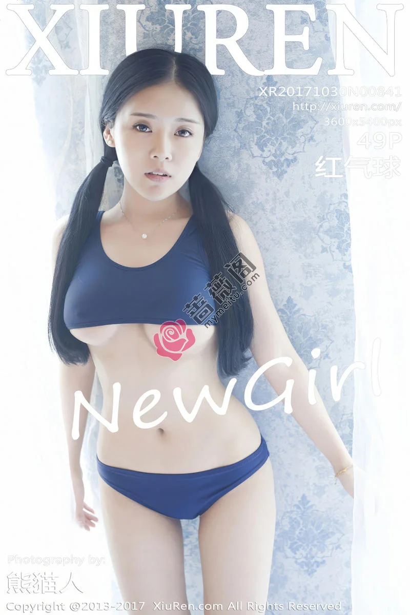 [XiuRen秀人网] No.841 巨乳嫩模红气球分体死库水加黑色蕾丝内衣爆乳诱惑写真-蔷薇阁