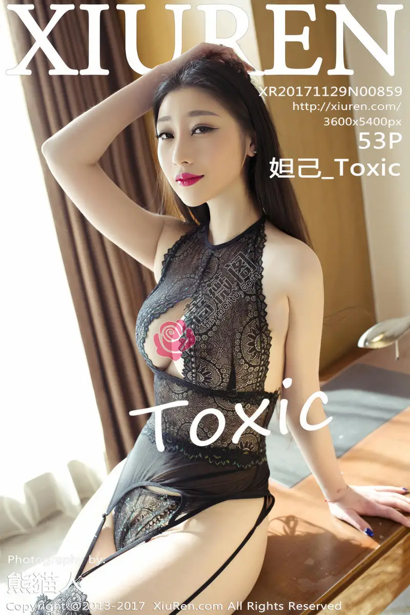 [XiuRen秀人网] No.859 嫩模妲己_Toxic黑色开胸情趣内衣透视美乳激凸诱惑写真 - 蔷薇阁-蔷薇阁