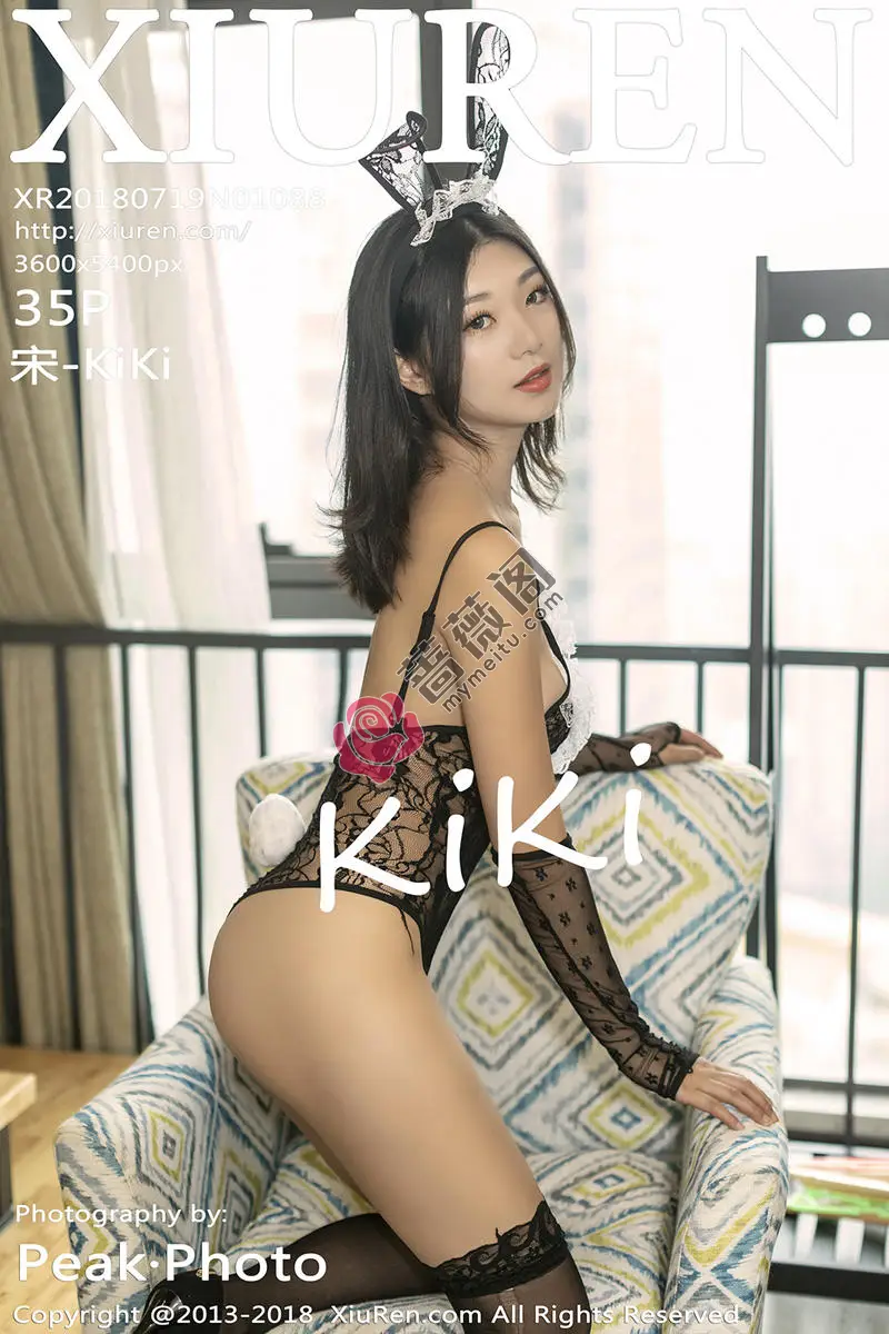 [XiuRen秀人网] No.1088 女神宋-KiKi黑色蕾丝兔女郎+性感女仆装秀完美身材诱惑写真 - 蔷薇阁-蔷薇阁