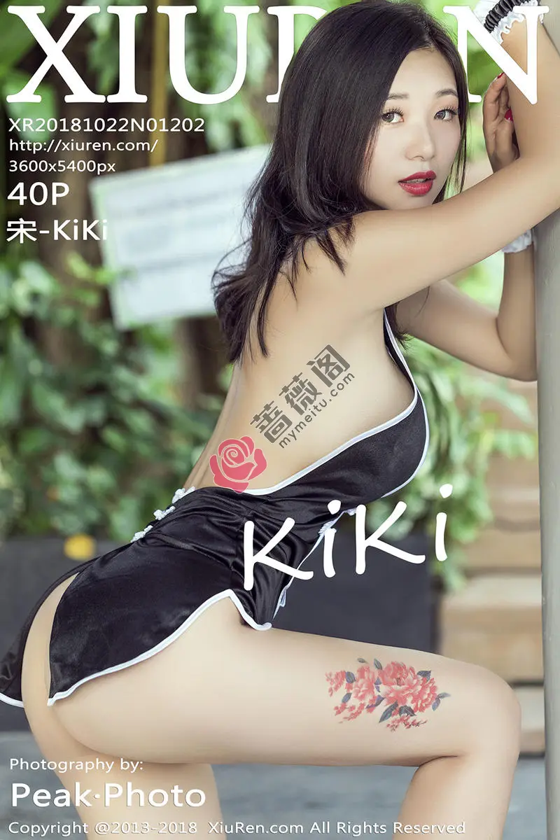 [XiuRen秀人网] No.1202 女神宋-Kiki普吉岛旅拍黑色情趣旗袍+蕾丝薄纱火辣诱惑写真-蔷薇阁