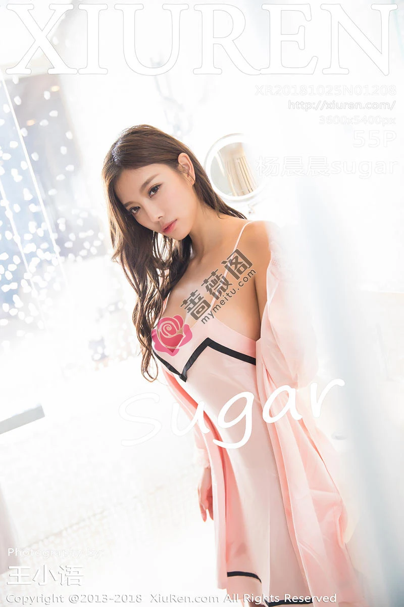 [XiuRen秀人网] No.1208 女神杨晨晨sugar私房粉色蕾丝睡衣秀完美身材性感美腿写真 - 蔷薇阁-蔷薇阁