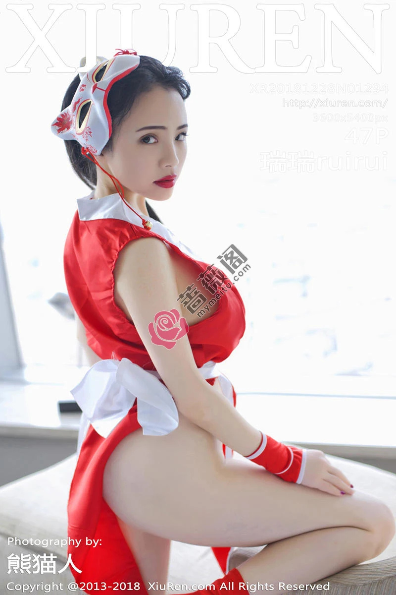 [XiuRen秀人网] No.1294 豪乳嫩模瑞瑞ruirui私房红色不知火舞系列秀美乳诱惑写真 - 蔷薇阁-蔷薇阁