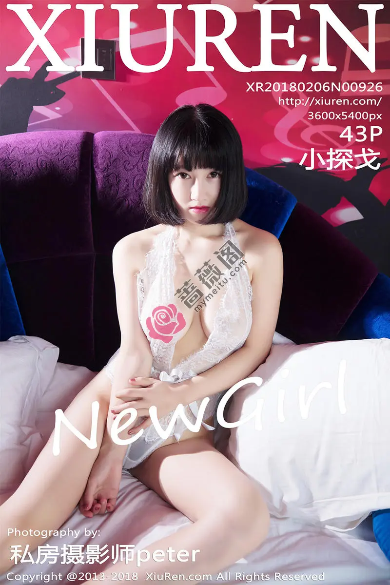 [XiuRen秀人网] No.926 嫩模小探戈居家私房纯白透视蕾丝内衣秀火辣胴体喷血诱惑写真-蔷薇阁