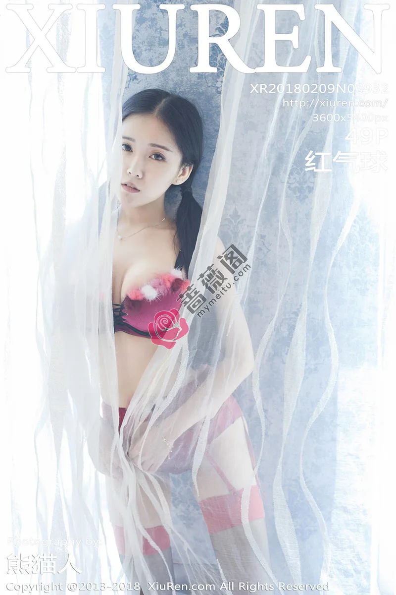 [XiuRen秀人网] No.932 巨乳嫩模红气球红色连体内衣+日系开胸死库水爆乳诱惑写真-蔷薇阁