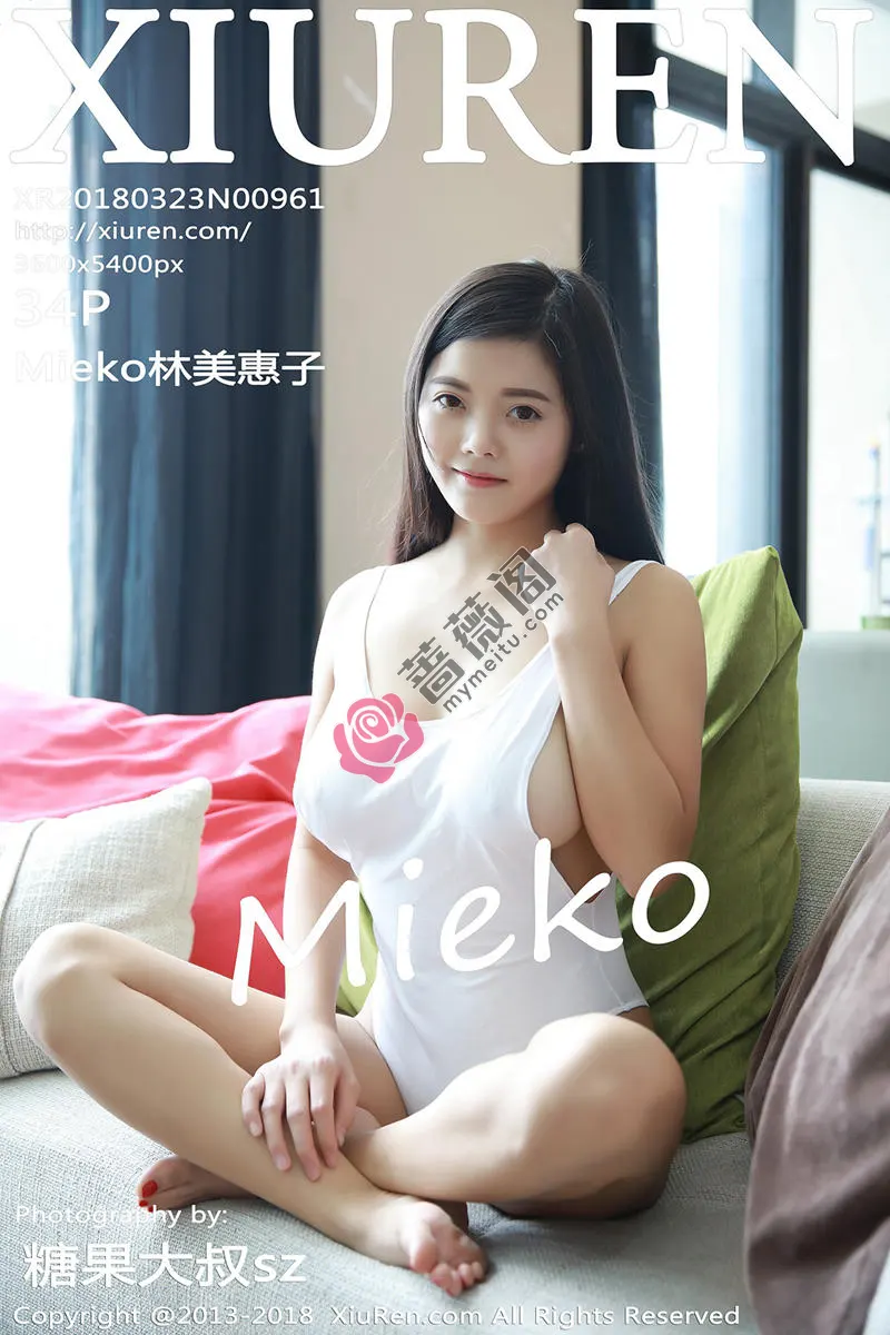 [XiuRen秀人网] No.961 嫩模Mieko林美惠子性感女仆装+白色高叉连体衣爆乳诱惑写真-蔷薇阁